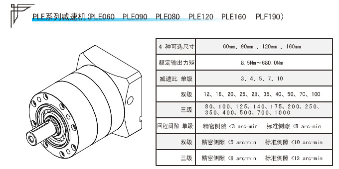 PLE係列精密行星減速機